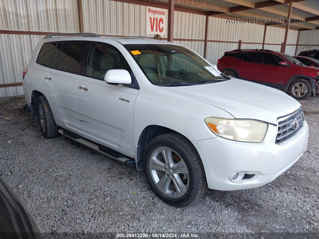 2008 Toyota Highlander Limited White vin: JTEDS42A682059008