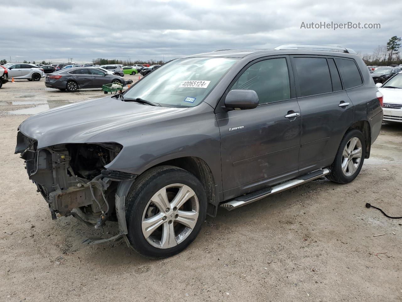 2008 Toyota Highlander Limited Серый vin: JTEDS42A782007452