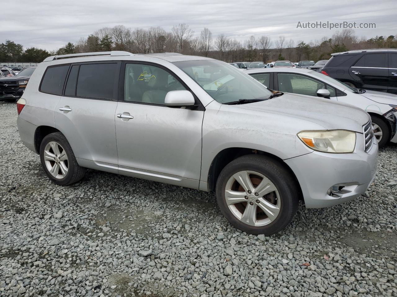 2008 Toyota Highlander Limited Silver vin: JTEDS42A782031606