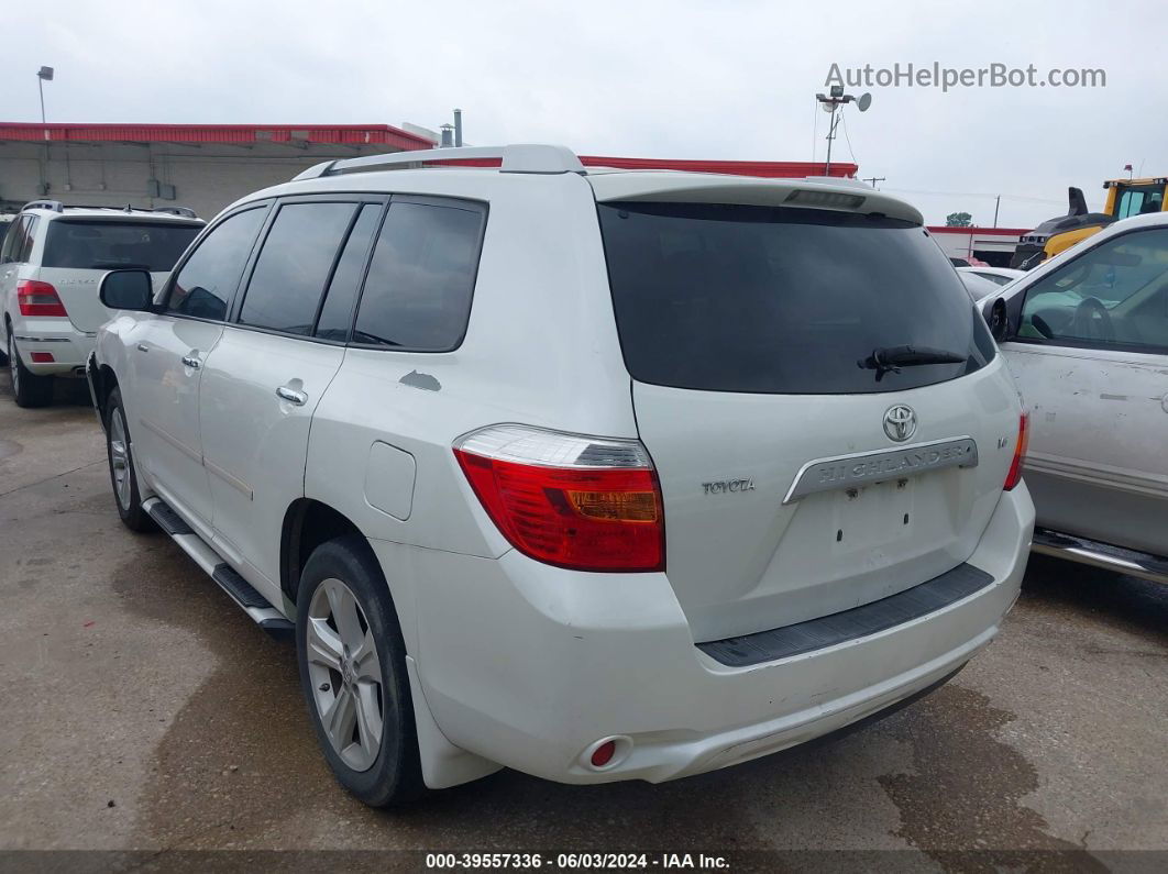 2008 Toyota Highlander Limited White vin: JTEDS42A782055596