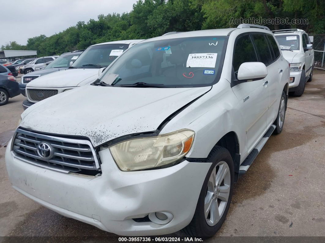 2008 Toyota Highlander Limited White vin: JTEDS42A782055596