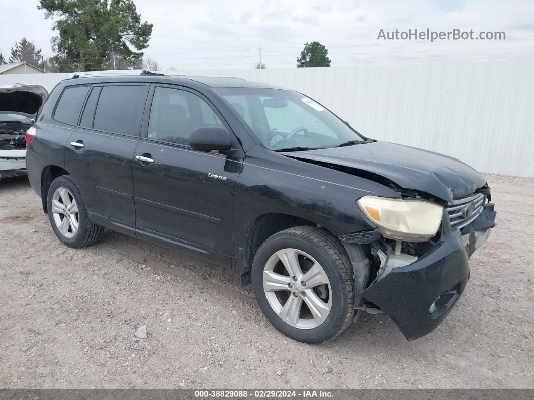 2008 Toyota Highlander Limited Black vin: JTEDS42A882032604