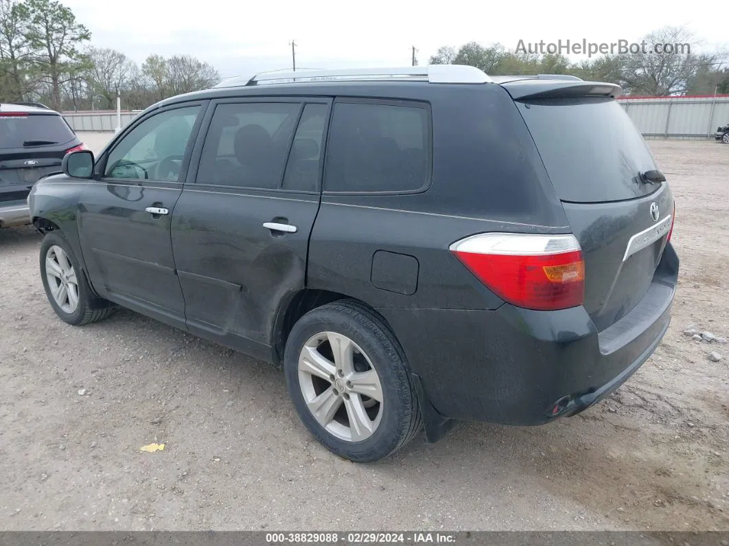 2008 Toyota Highlander Limited Black vin: JTEDS42A882032604