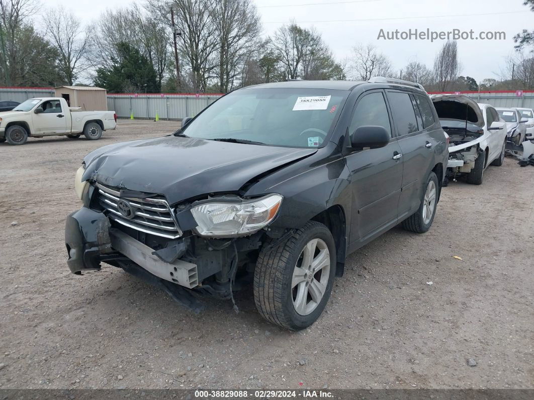 2008 Toyota Highlander Limited Black vin: JTEDS42A882032604