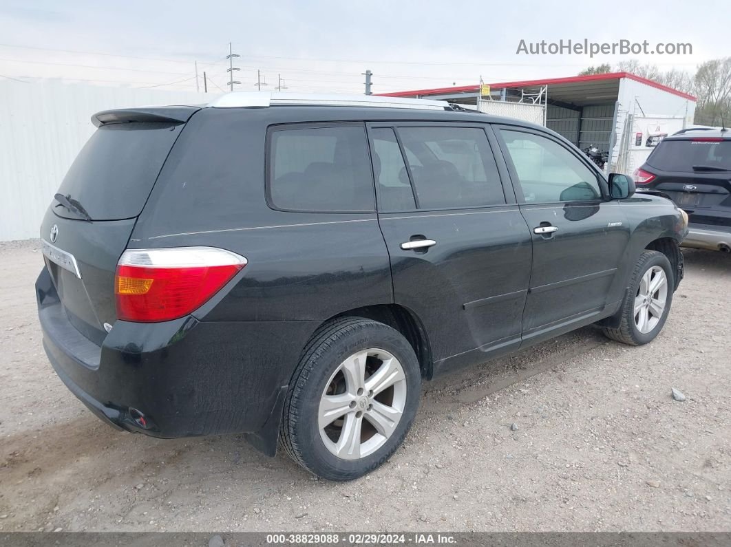 2008 Toyota Highlander Limited Black vin: JTEDS42A882032604