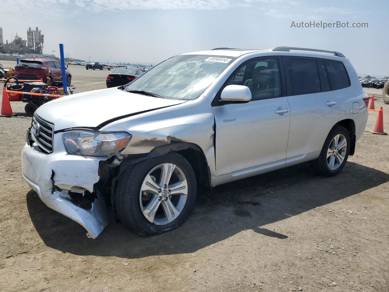 2008 Toyota Highlander Sport Silver vin: JTEDS43A182040171