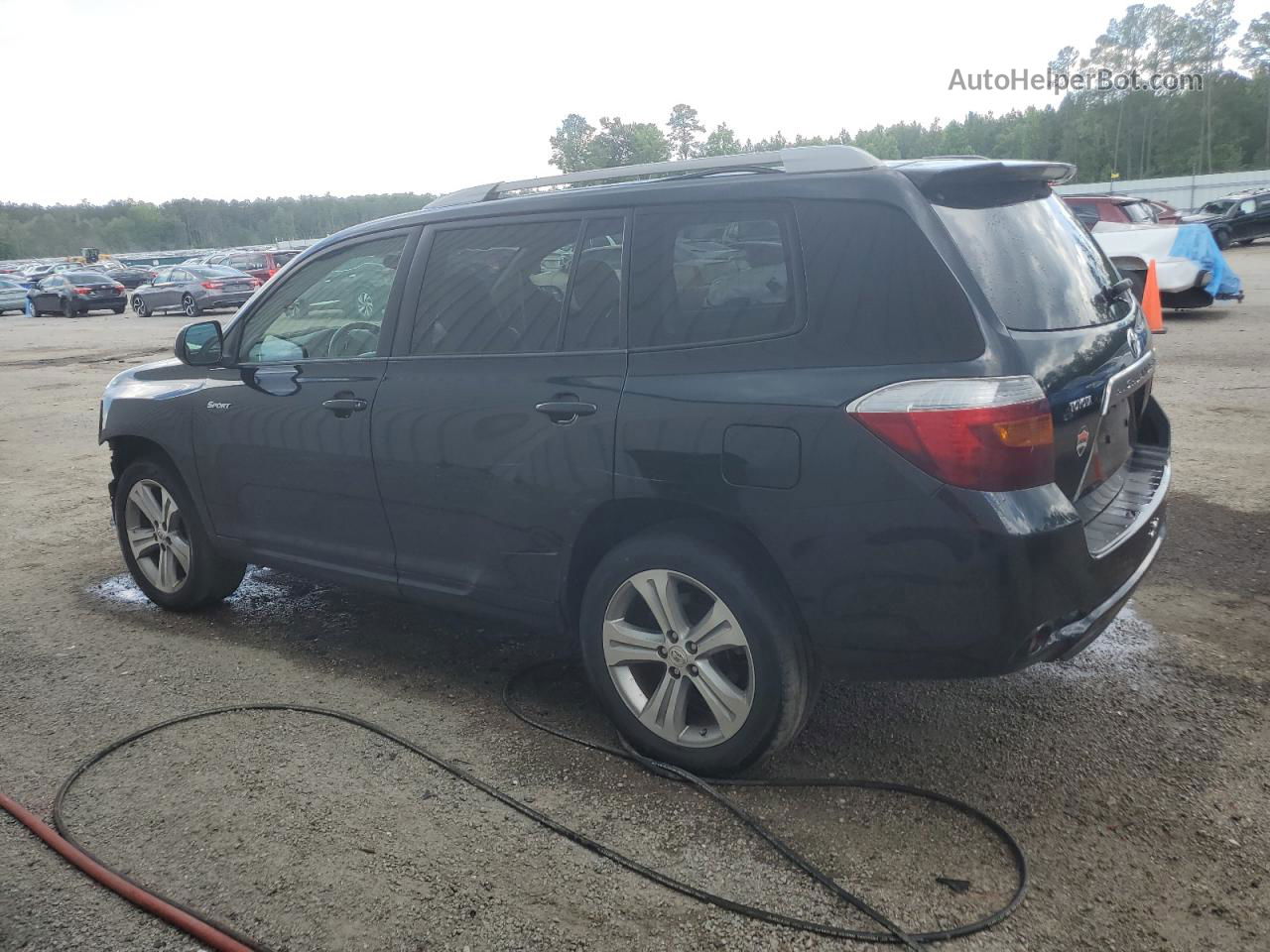 2008 Toyota Highlander Sport Black vin: JTEDS43A382040883