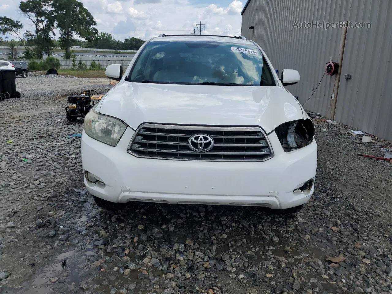 2008 Toyota Highlander Sport White vin: JTEDS43A382049549