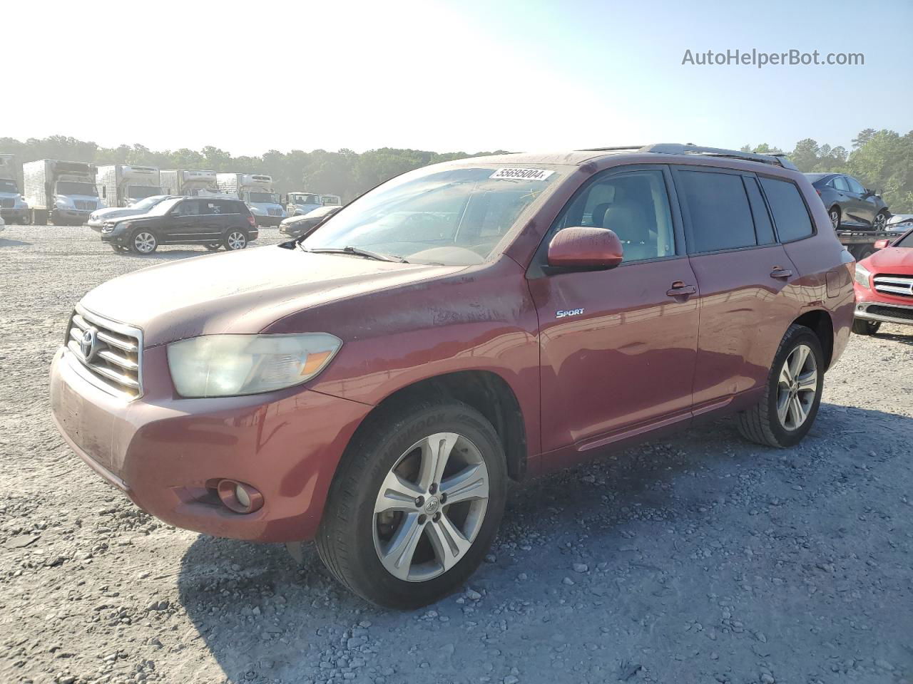 2008 Toyota Highlander Sport Maroon vin: JTEDS43A582051612