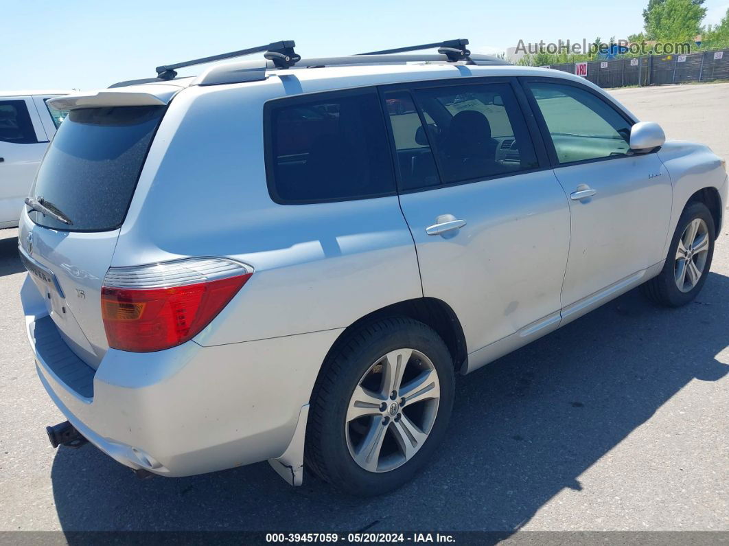 2008 Toyota Highlander Sport Серебряный vin: JTEDS43A682000491