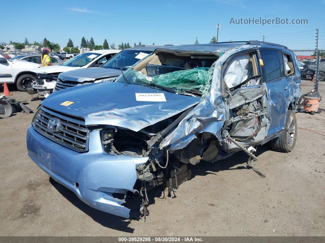 2008 Toyota Highlander Sport Light Blue vin: JTEDS43A782061655