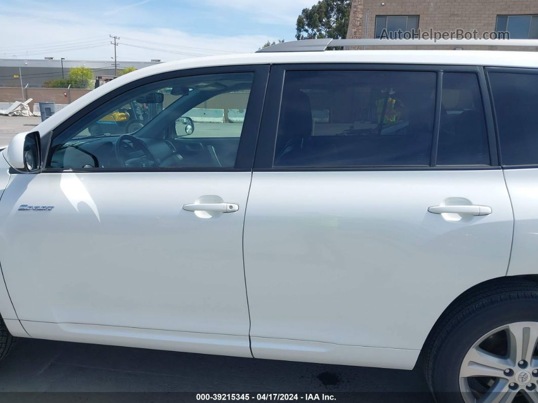 2008 Toyota Highlander Sport White vin: JTEDS43A782067360