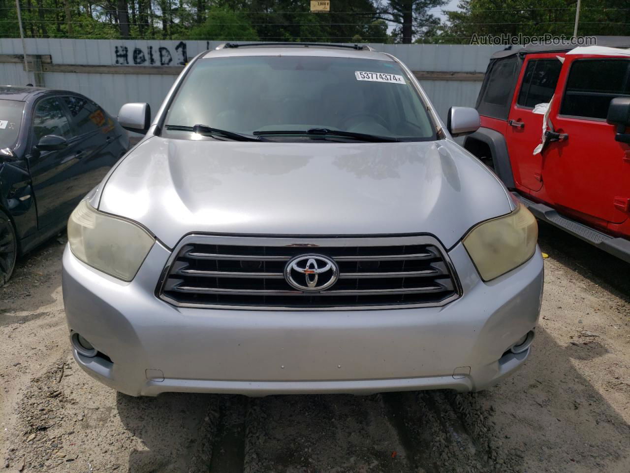 2008 Toyota Highlander Sport Серебряный vin: JTEDS43A882008964