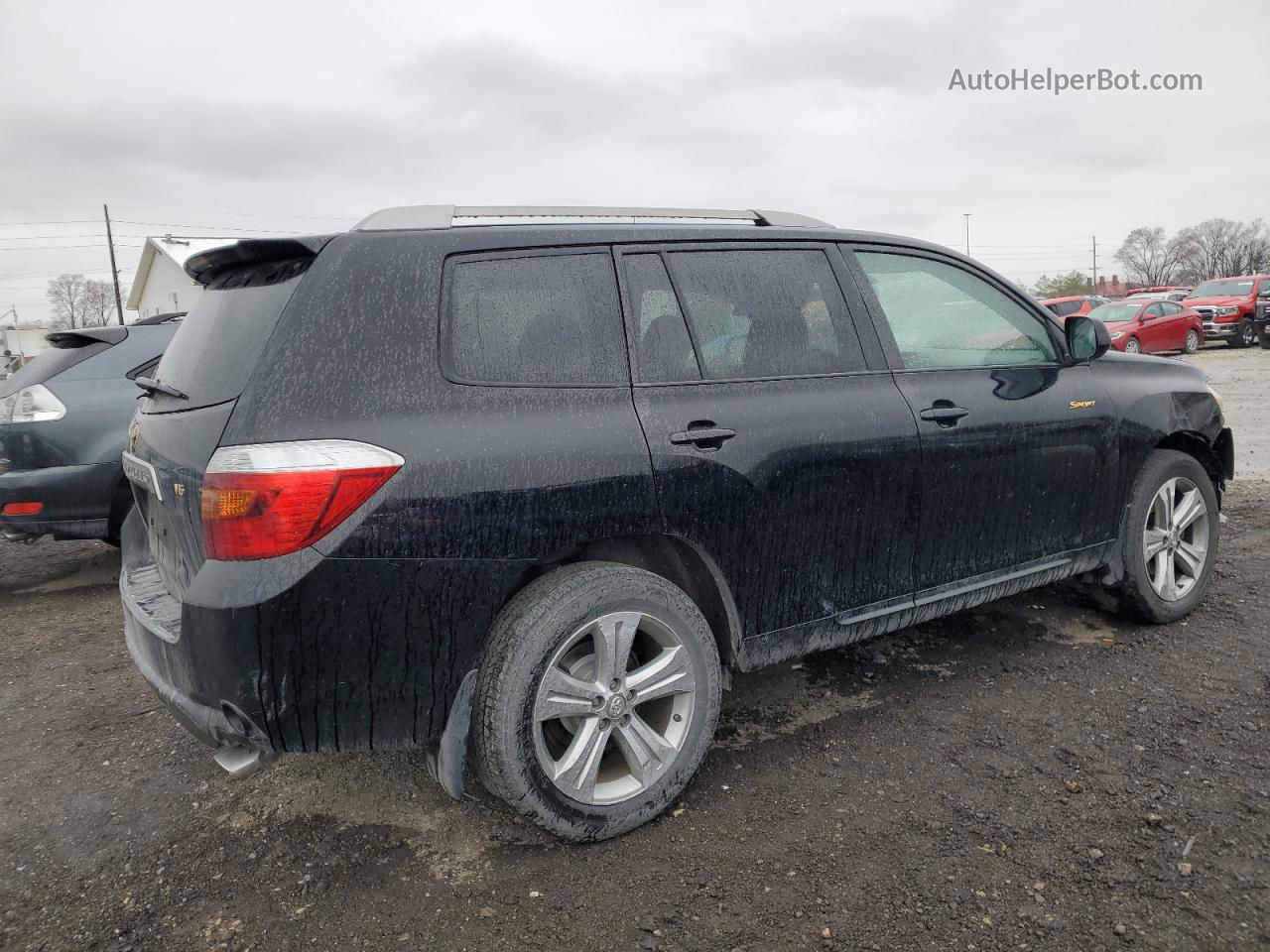 2008 Toyota Highlander Sport Black vin: JTEDS43A982020914