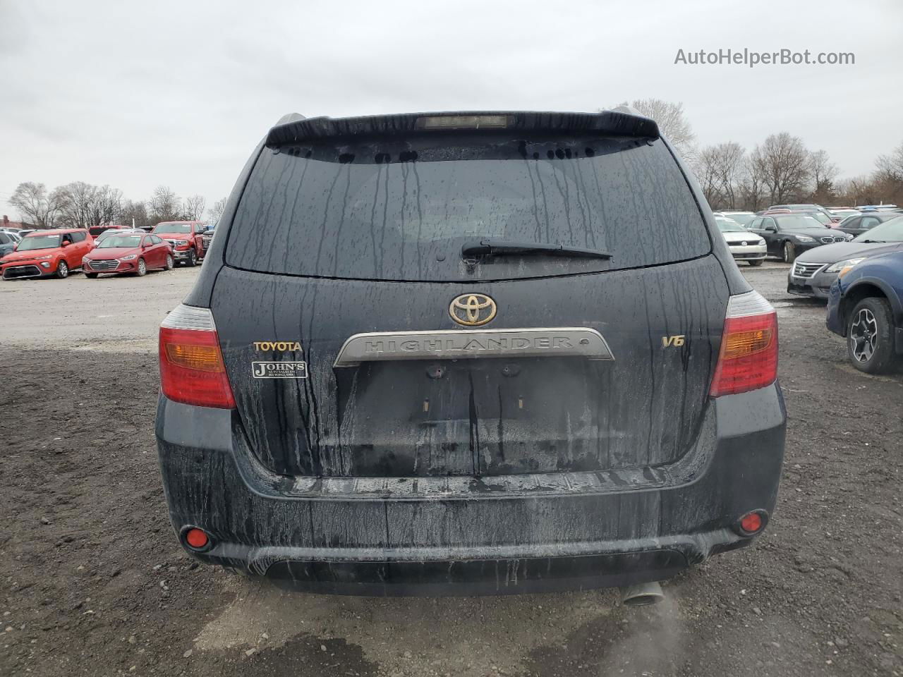 2008 Toyota Highlander Sport Black vin: JTEDS43A982020914