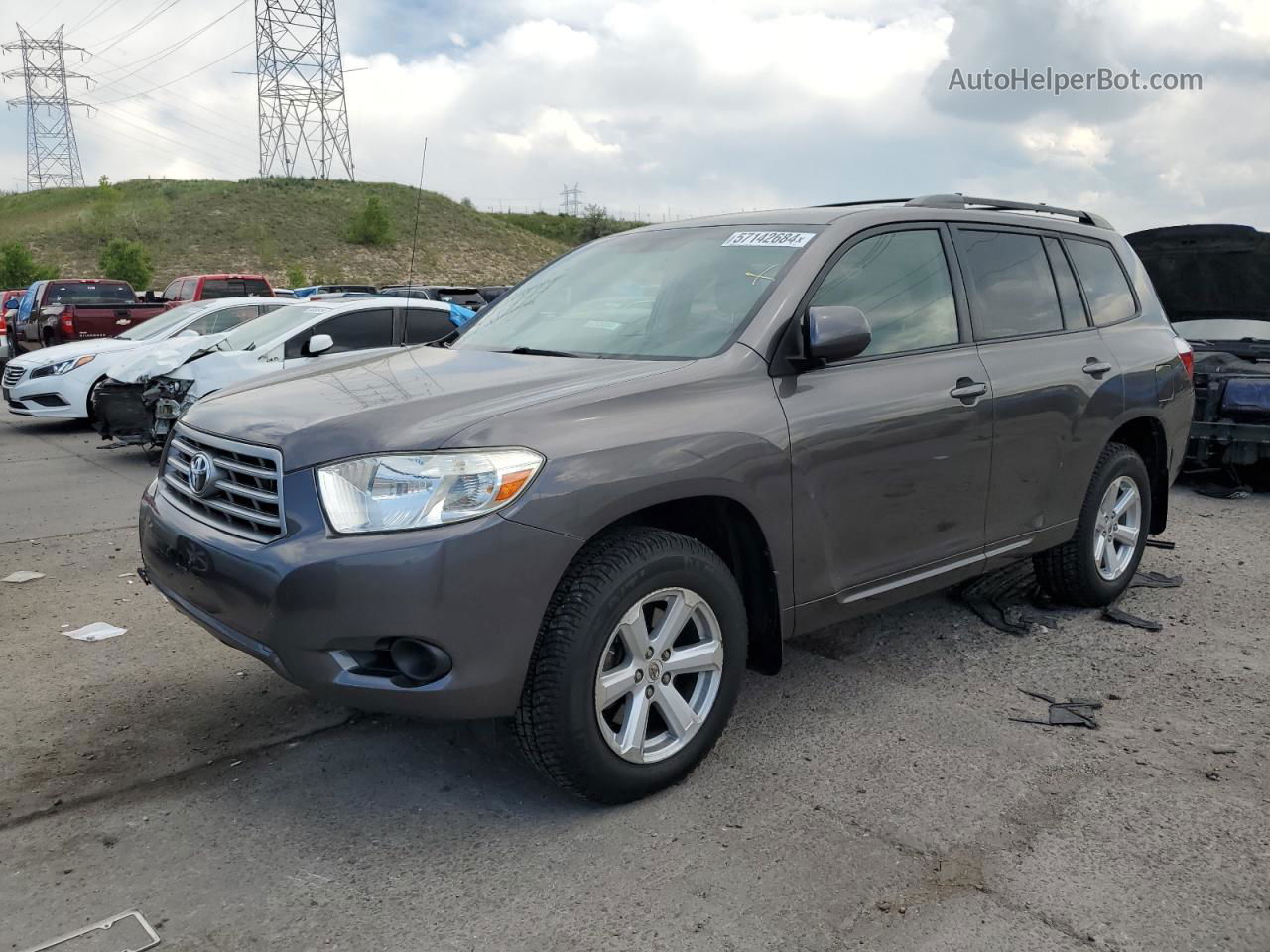 2008 Toyota Highlander  Gray vin: JTEES41A282009261