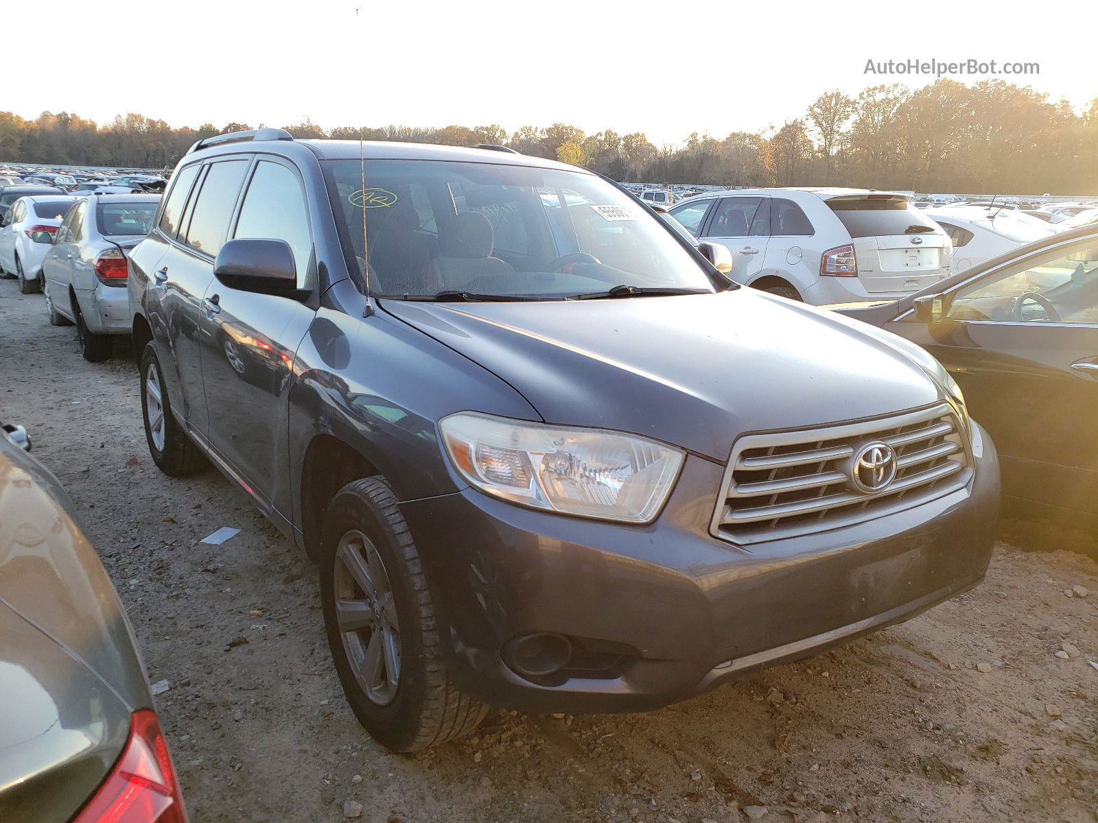 2008 Toyota Highlander Серый vin: JTEES41A382060865