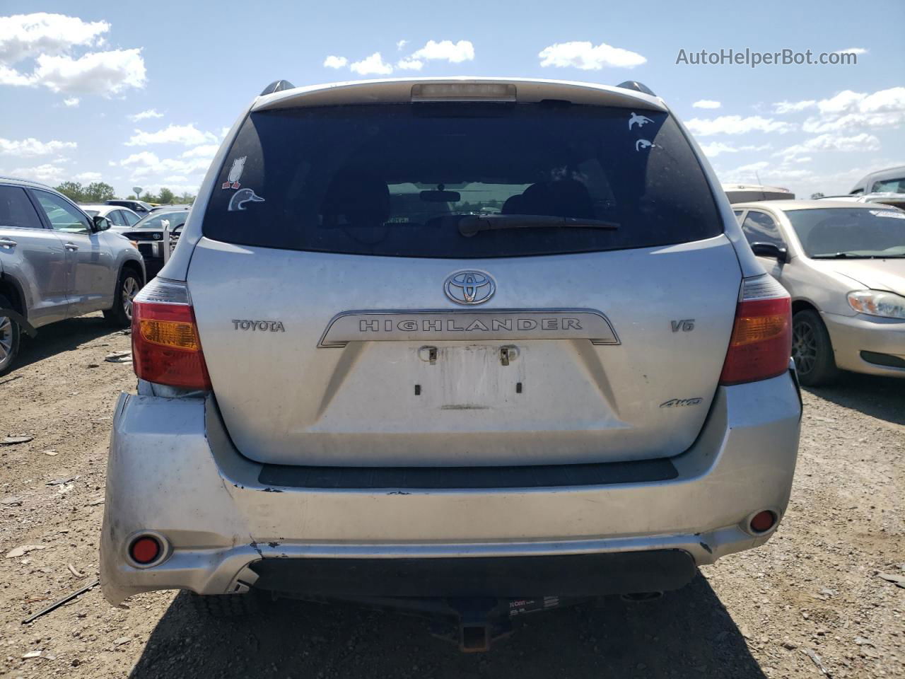 2008 Toyota Highlander  Silver vin: JTEES41A382066729