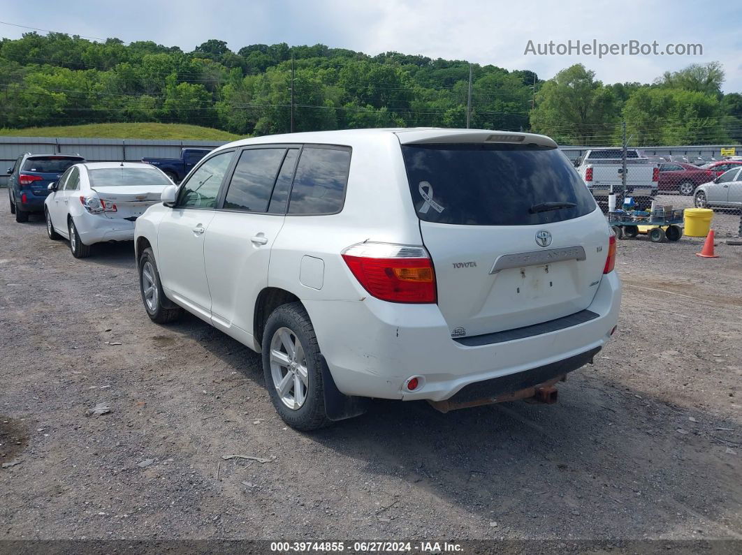 2008 Toyota Highlander   White vin: JTEES41A682048192