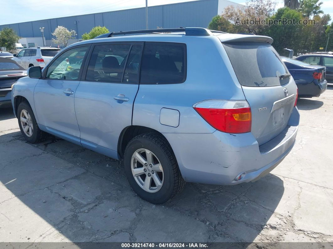 2008 Toyota Highlander   Light Blue vin: JTEES41A882055385