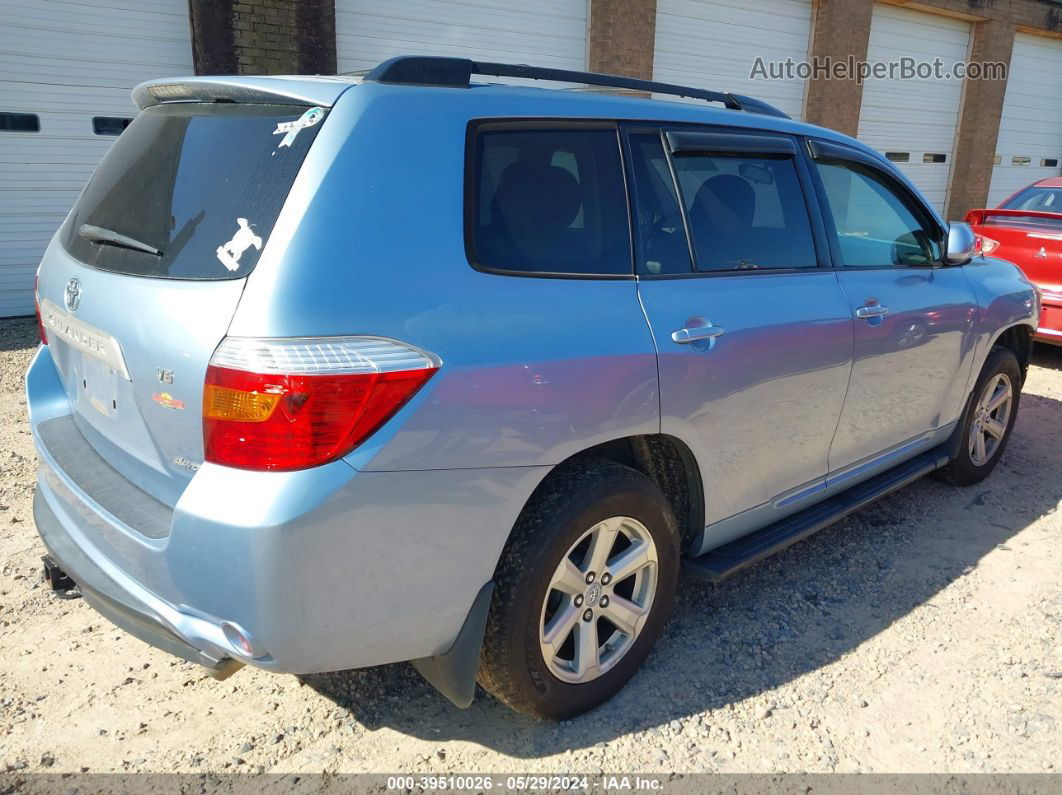 2008 Toyota Highlander   Light Blue vin: JTEES41A882062515