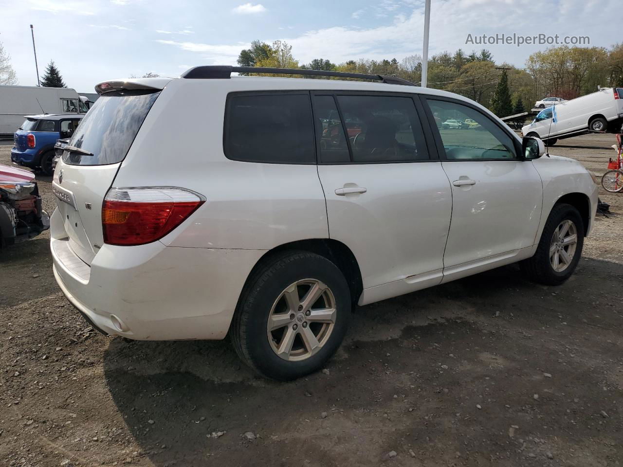 2008 Toyota Highlander  White vin: JTEES41AX82041097