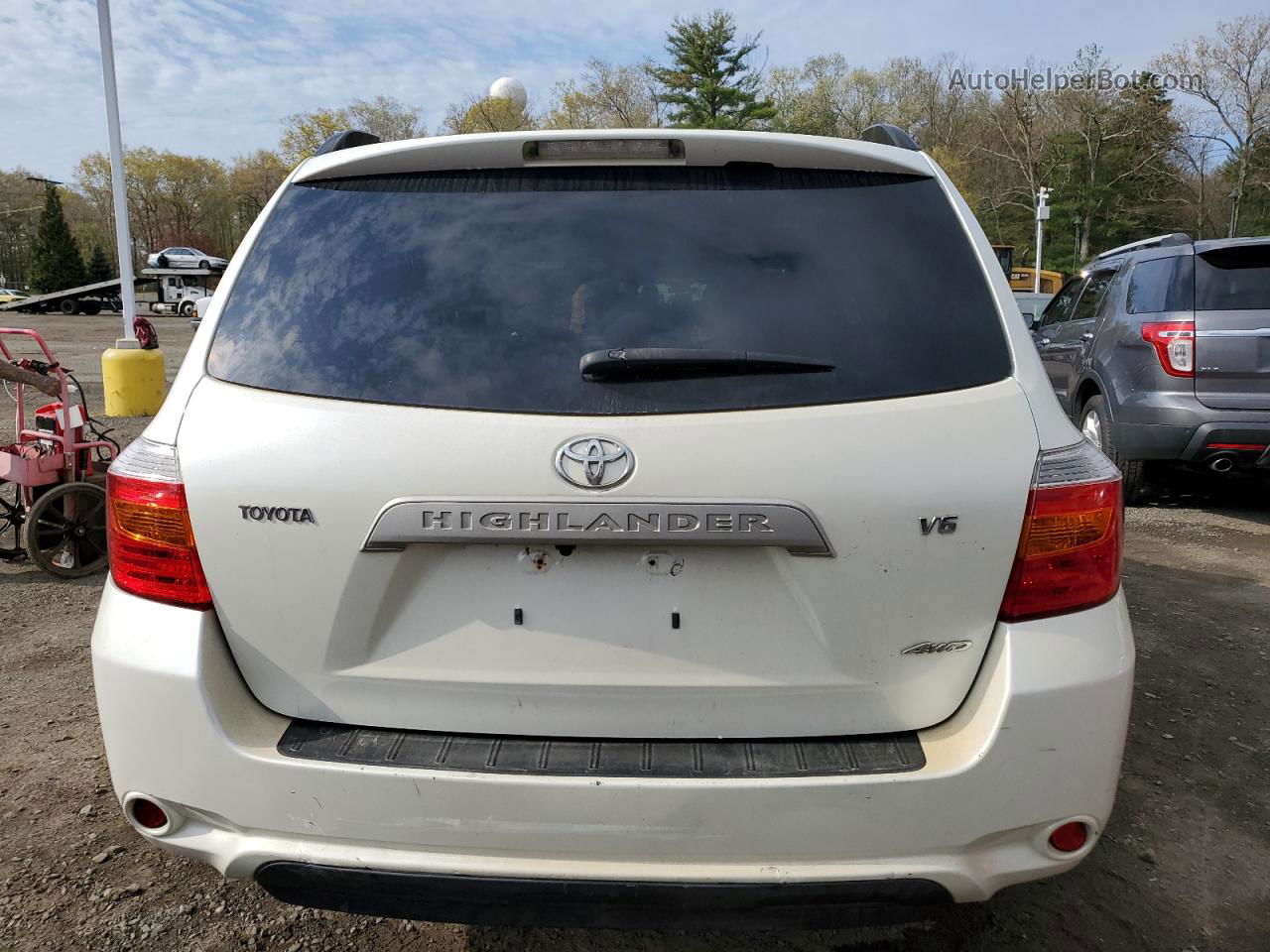 2008 Toyota Highlander  White vin: JTEES41AX82041097