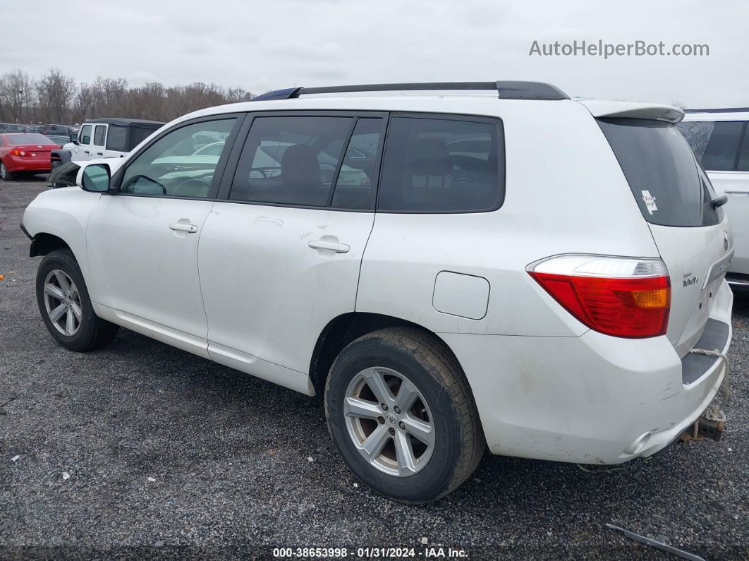 2008 Toyota Highlander   White vin: JTEES41AX82086749