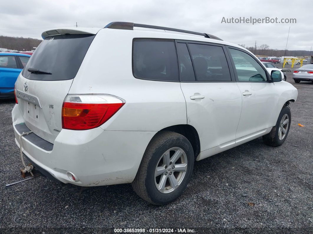 2008 Toyota Highlander   White vin: JTEES41AX82086749