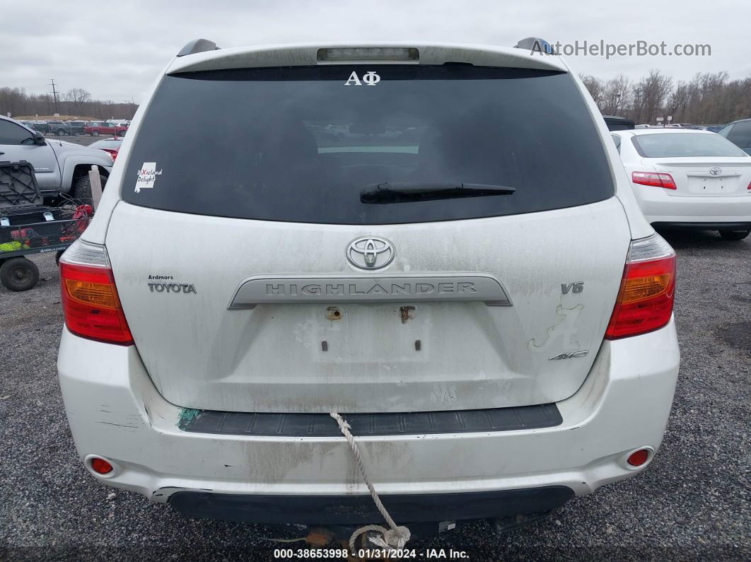 2008 Toyota Highlander   White vin: JTEES41AX82086749