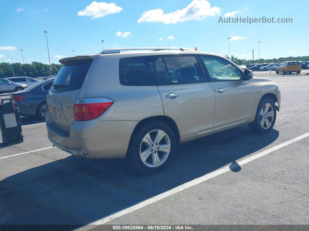 2008 Toyota Highlander Limited Желто-коричневый vin: JTEES42A082009550