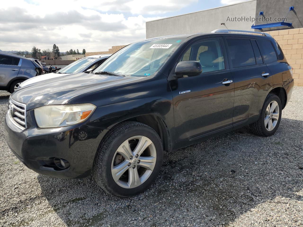 2008 Toyota Highlander Limited Black vin: JTEES42A082045528