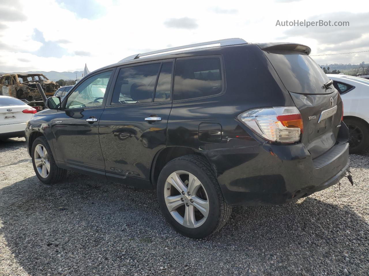 2008 Toyota Highlander Limited Black vin: JTEES42A082045528