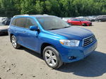 2008 Toyota Highlander Limited Blue vin: JTEES42A082103329