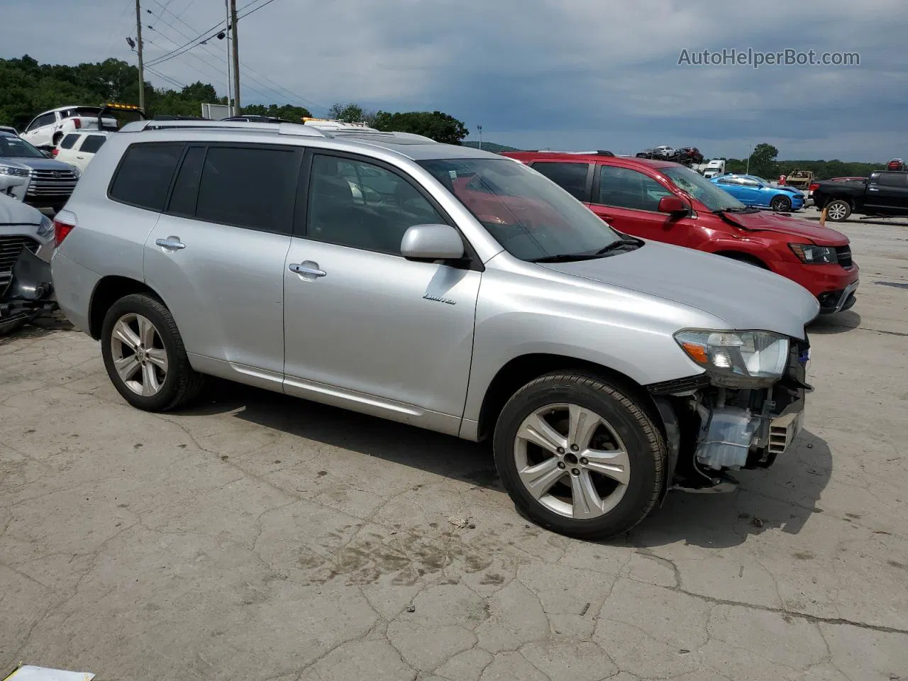 2008 Toyota Highlander Limited Silver vin: JTEES42A282004253