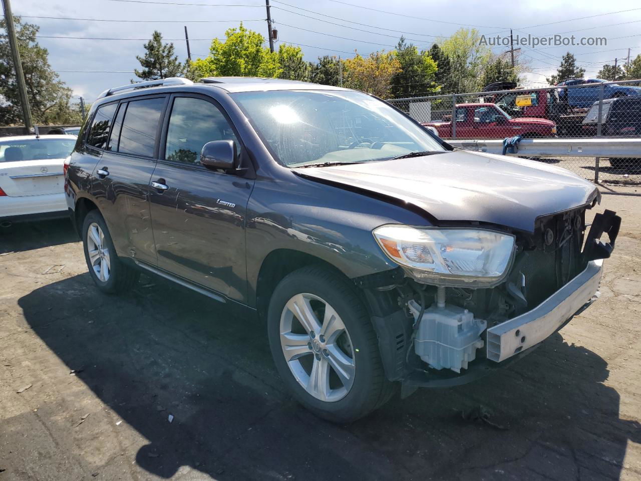 2008 Toyota Highlander Limited Угольный vin: JTEES42A282035003