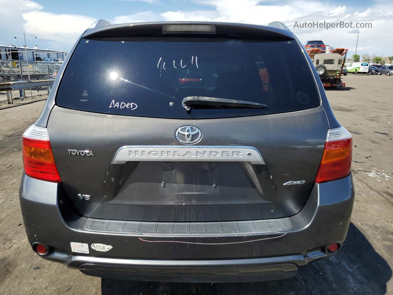 2008 Toyota Highlander Limited Угольный vin: JTEES42A282035003