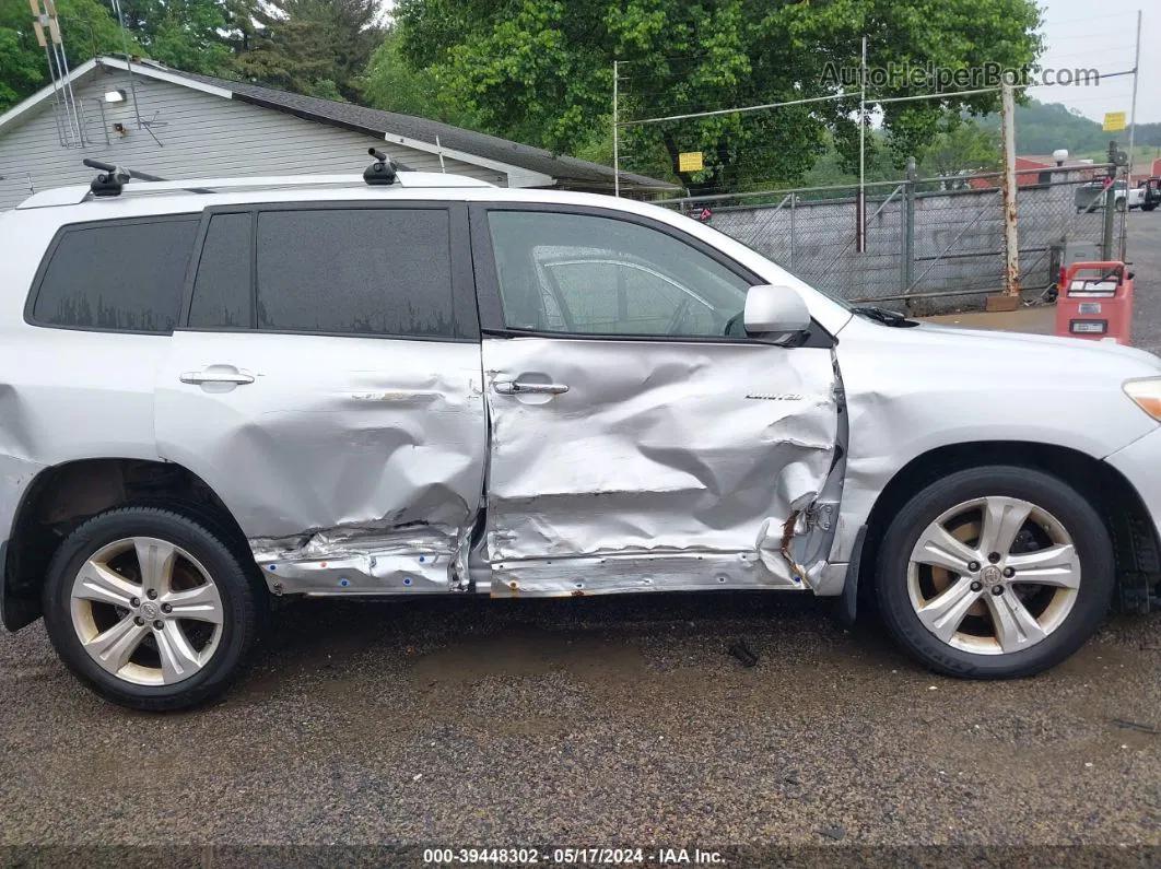 2008 Toyota Highlander Limited Silver vin: JTEES42A282079552