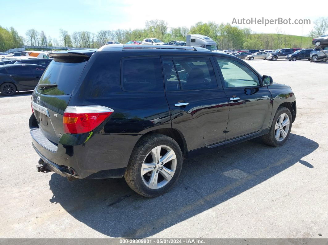 2008 Toyota Highlander Limited Black vin: JTEES42A282099641