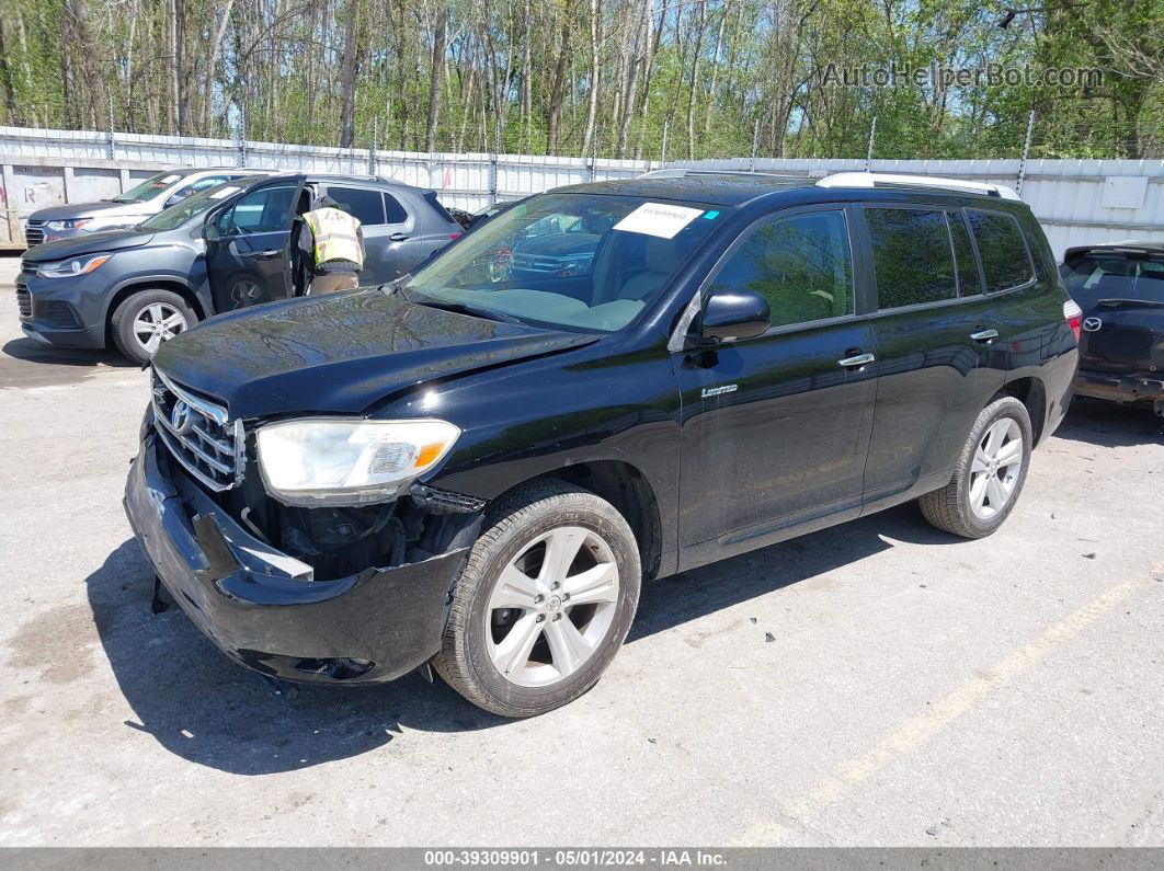 2008 Toyota Highlander Limited Black vin: JTEES42A282099641