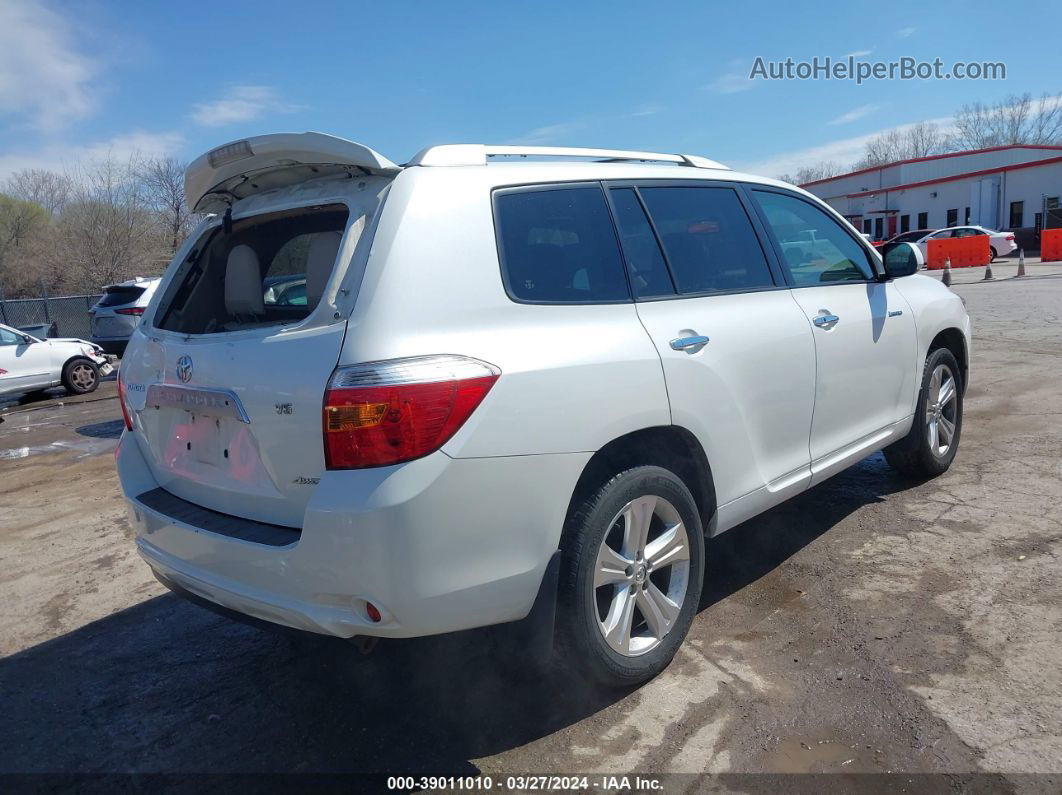 2008 Toyota Highlander Limited White vin: JTEES42A382082718