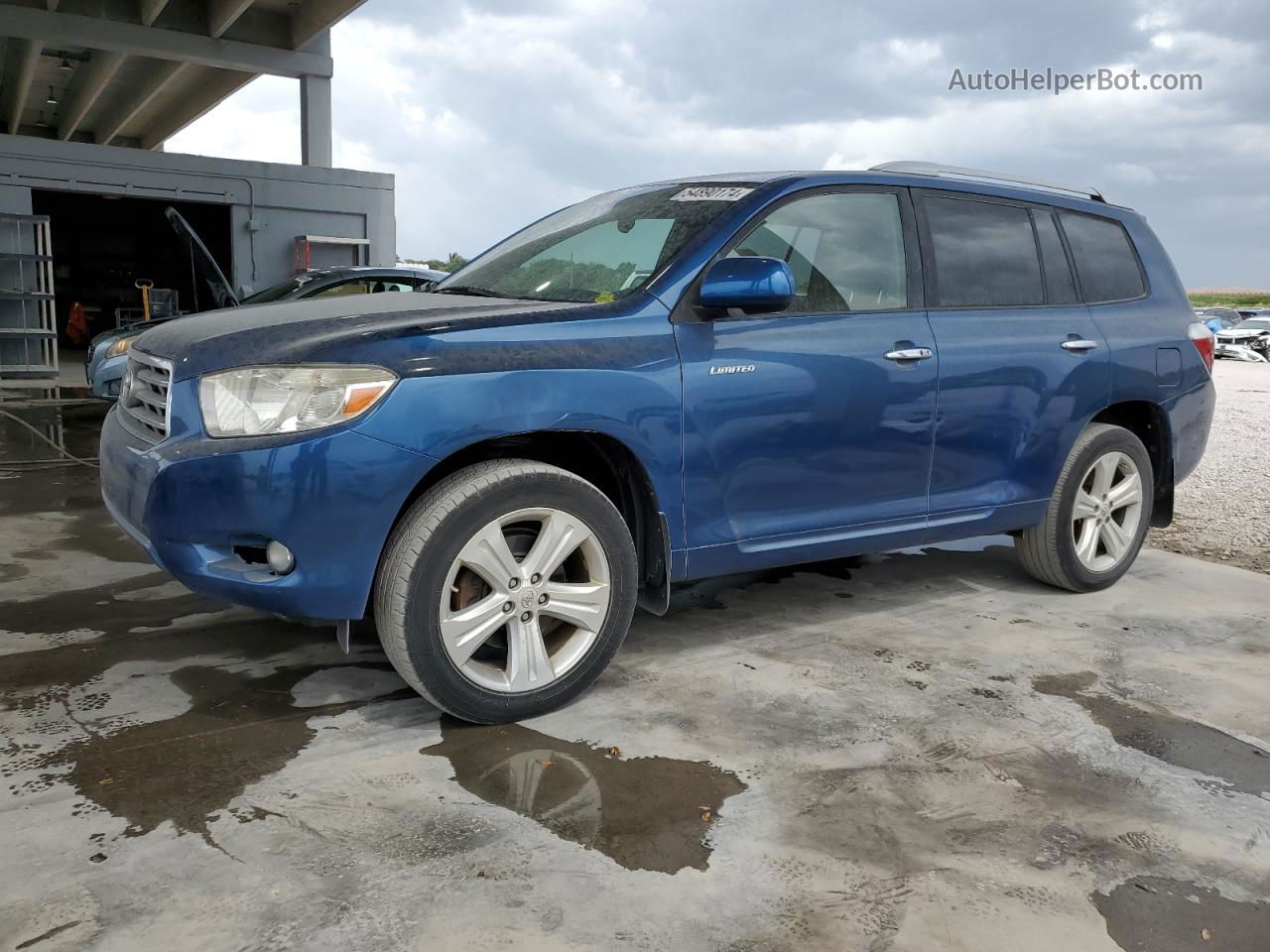 2008 Toyota Highlander Limited Blue vin: JTEES42A482020728