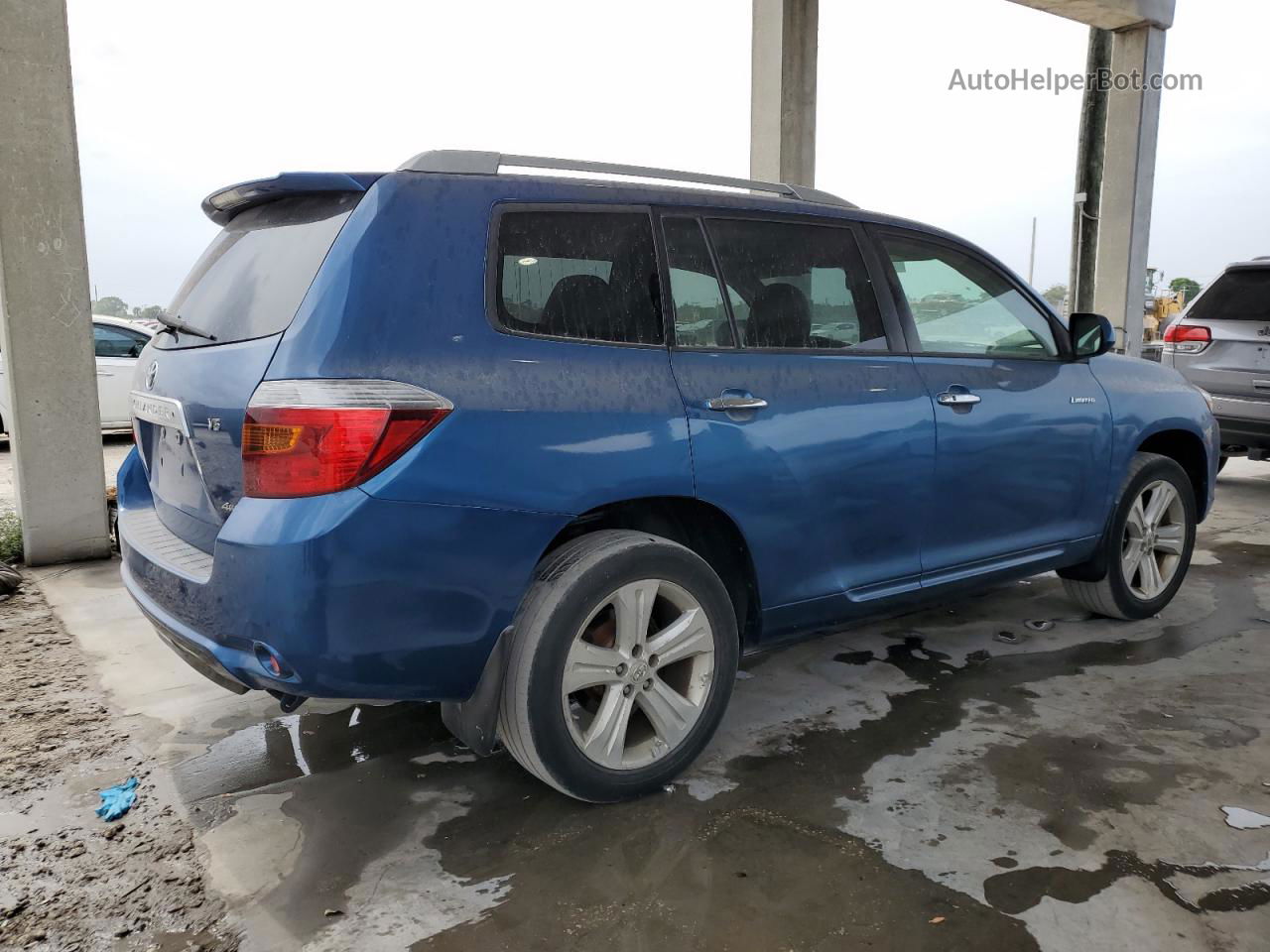 2008 Toyota Highlander Limited Blue vin: JTEES42A482020728