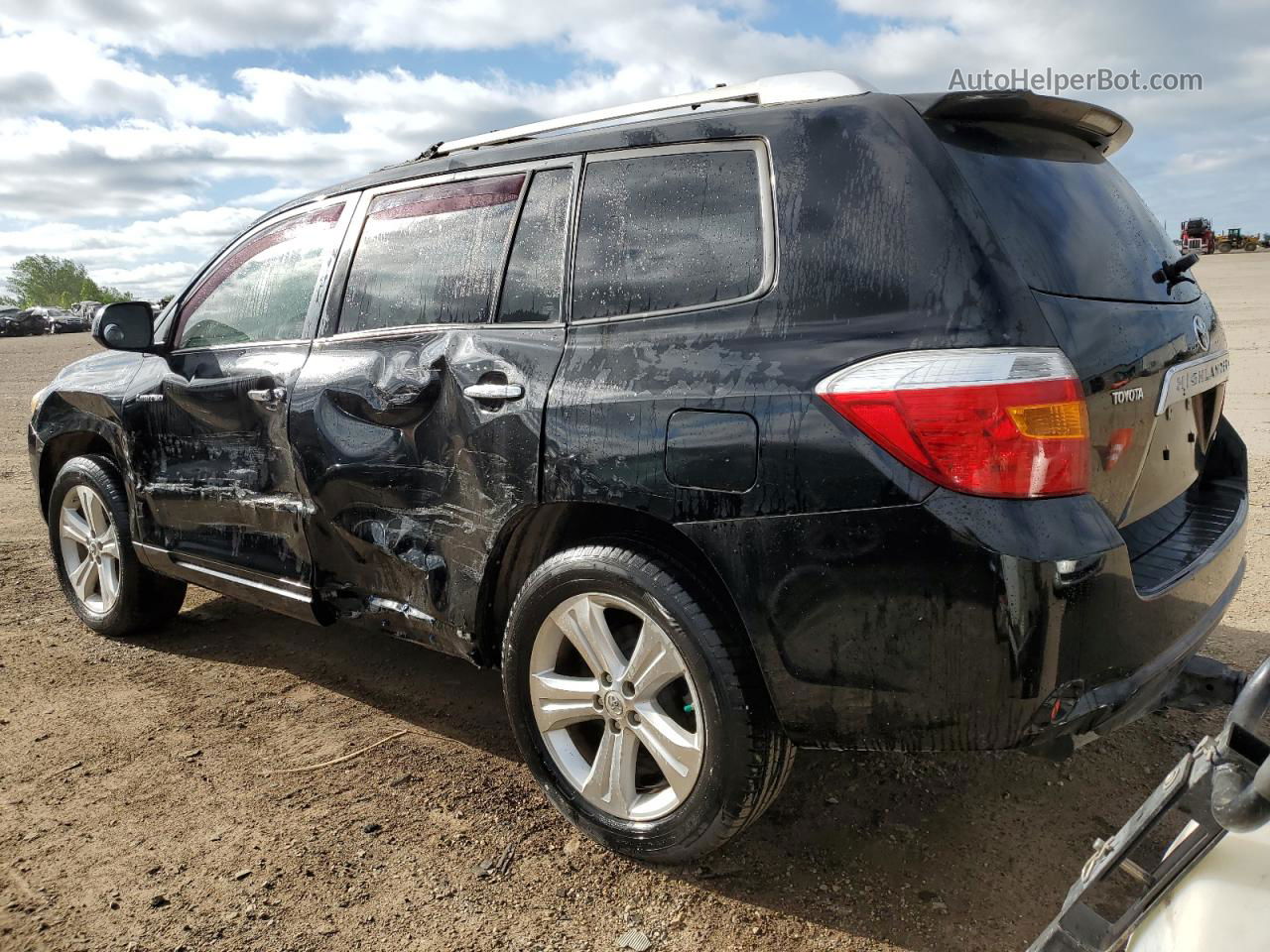 2008 Toyota Highlander Limited Black vin: JTEES42A482084767