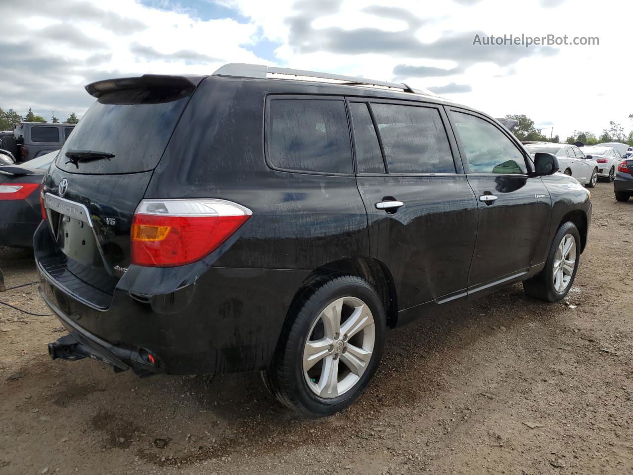 2008 Toyota Highlander Limited Black vin: JTEES42A482084767