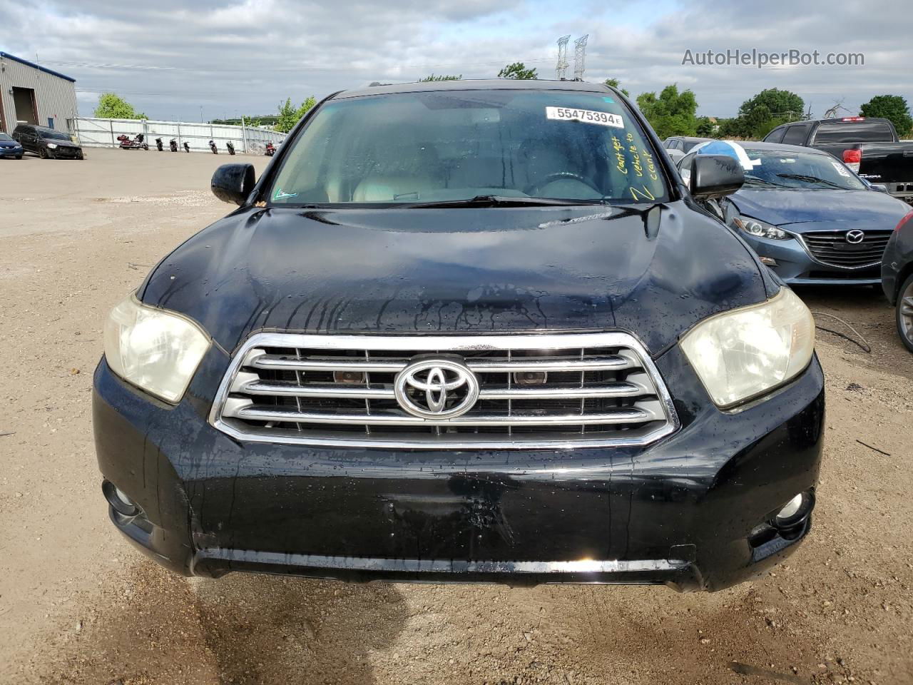 2008 Toyota Highlander Limited Black vin: JTEES42A482084767