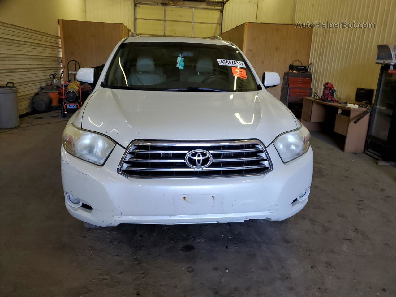 2008 Toyota Highlander Limited White vin: JTEES42A482087278