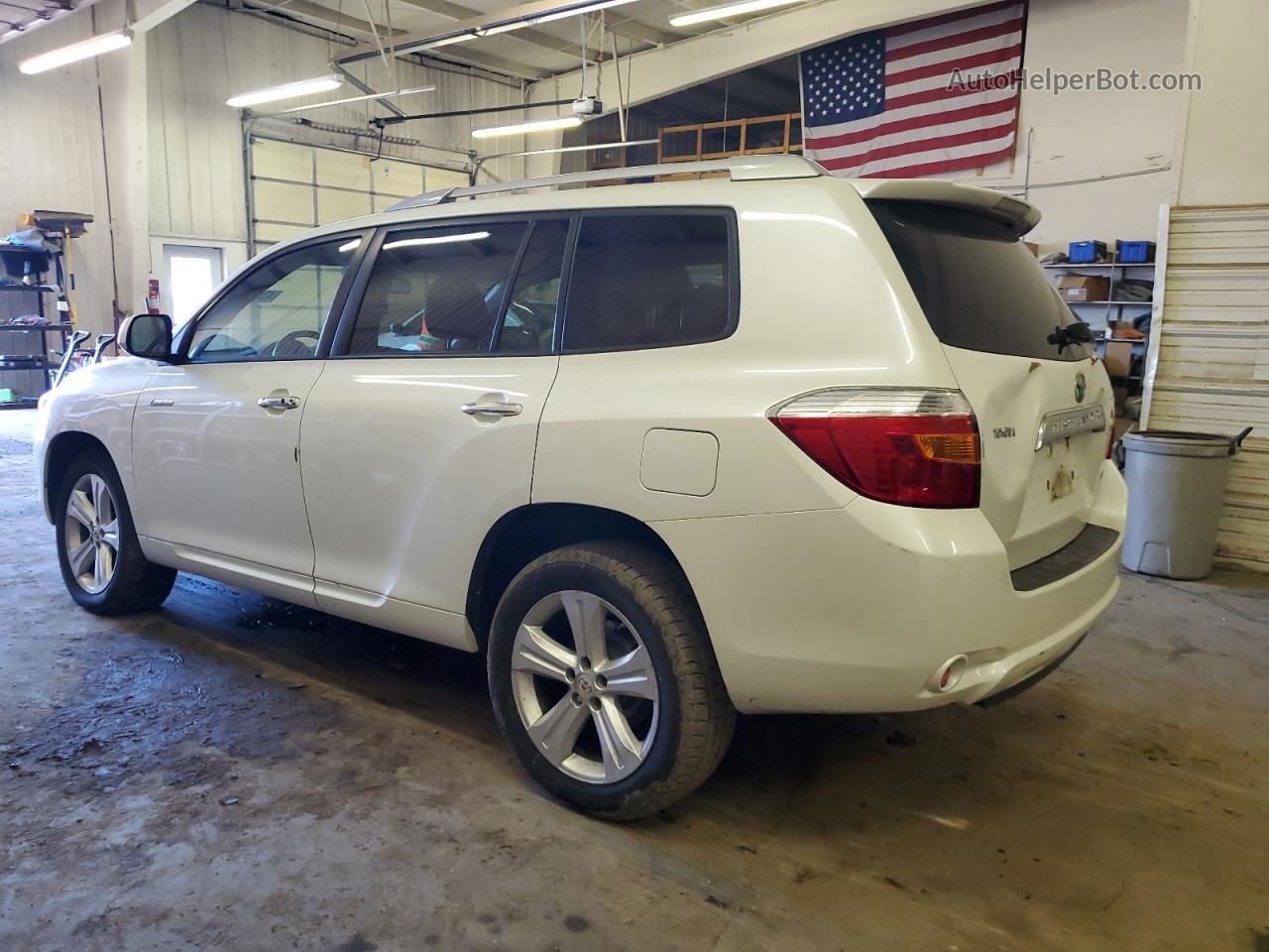 2008 Toyota Highlander Limited White vin: JTEES42A482087278