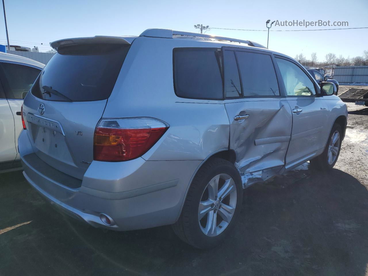 2008 Toyota Highlander Limited Серебряный vin: JTEES42A482093016