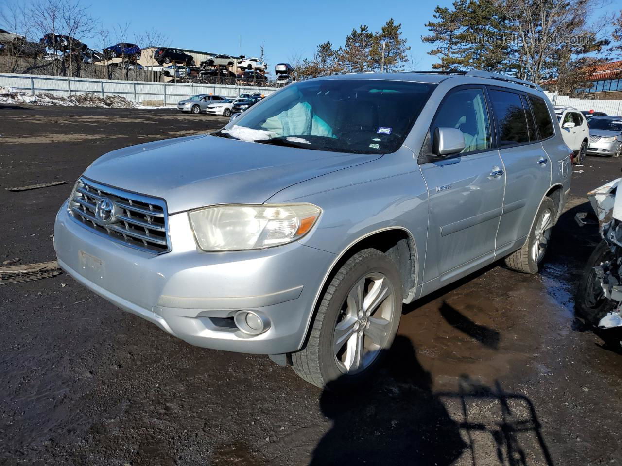 2008 Toyota Highlander Limited Серебряный vin: JTEES42A482093016